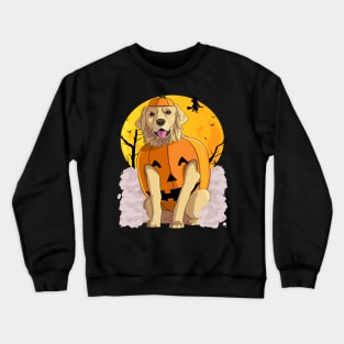 Golden Retriever Happy Halloween Pumpkin Crewneck Sweatshirt